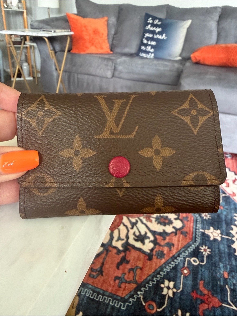 Louis Vuitton TJR Monogram Canvas Fuchsia Key Pouch